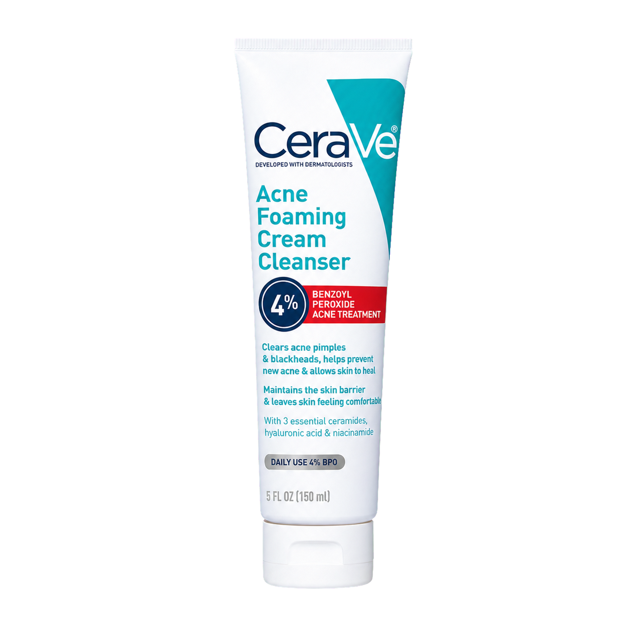 CeraVe Acne Foaming Cream Cleanser 4% Benzoyl Peroxide