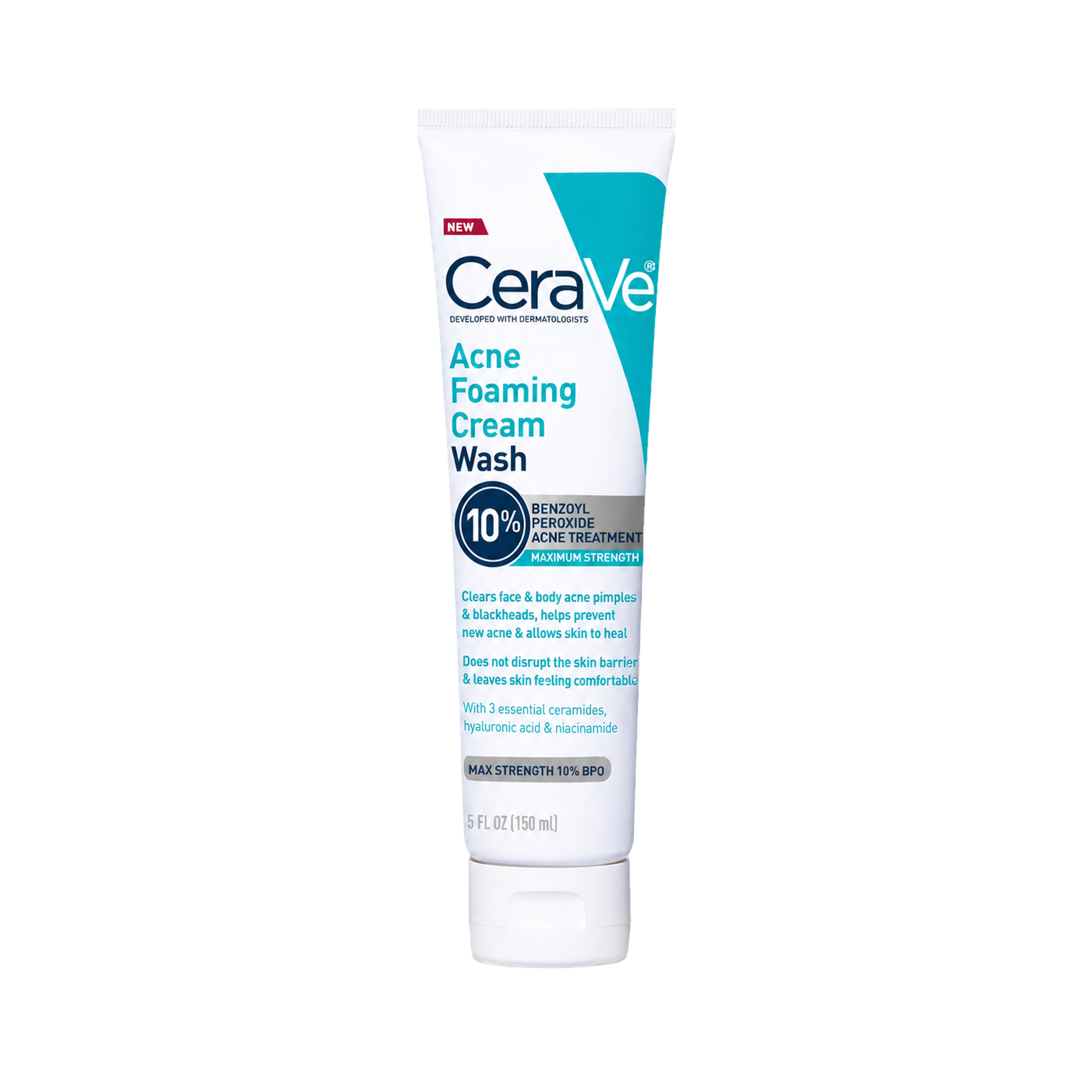 CeraVe Acne Foaming Cream Wash 10% Benzoyl Peroxide