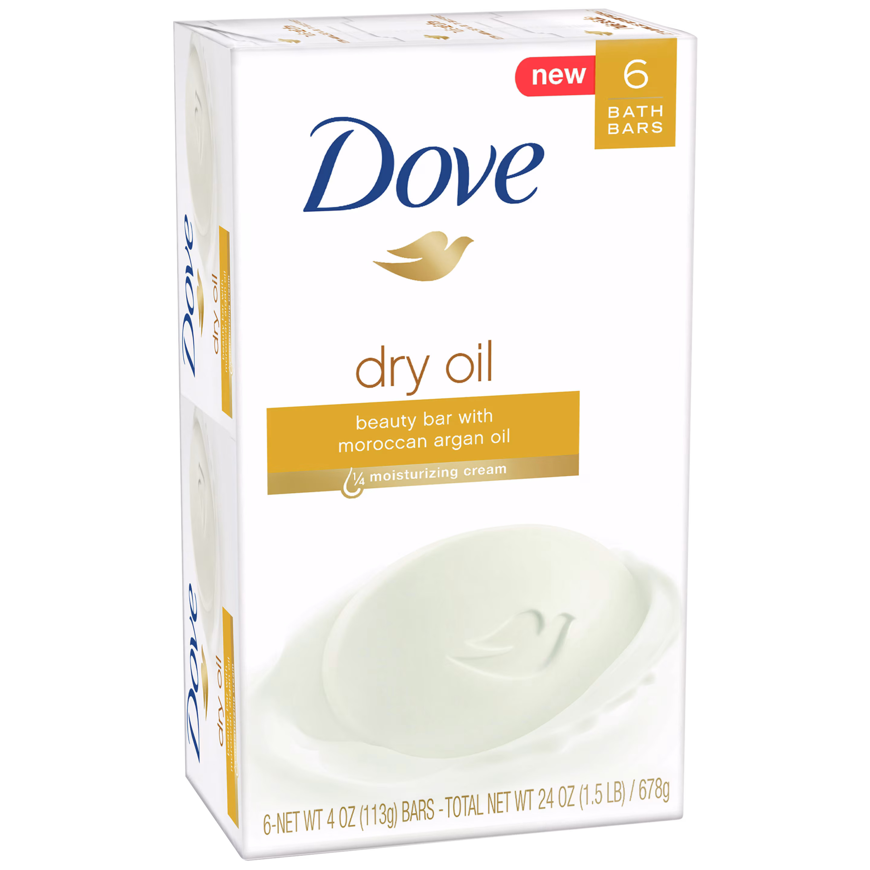 DOVE Dry Oil Beauty Bar with Moroccan Argan Oil